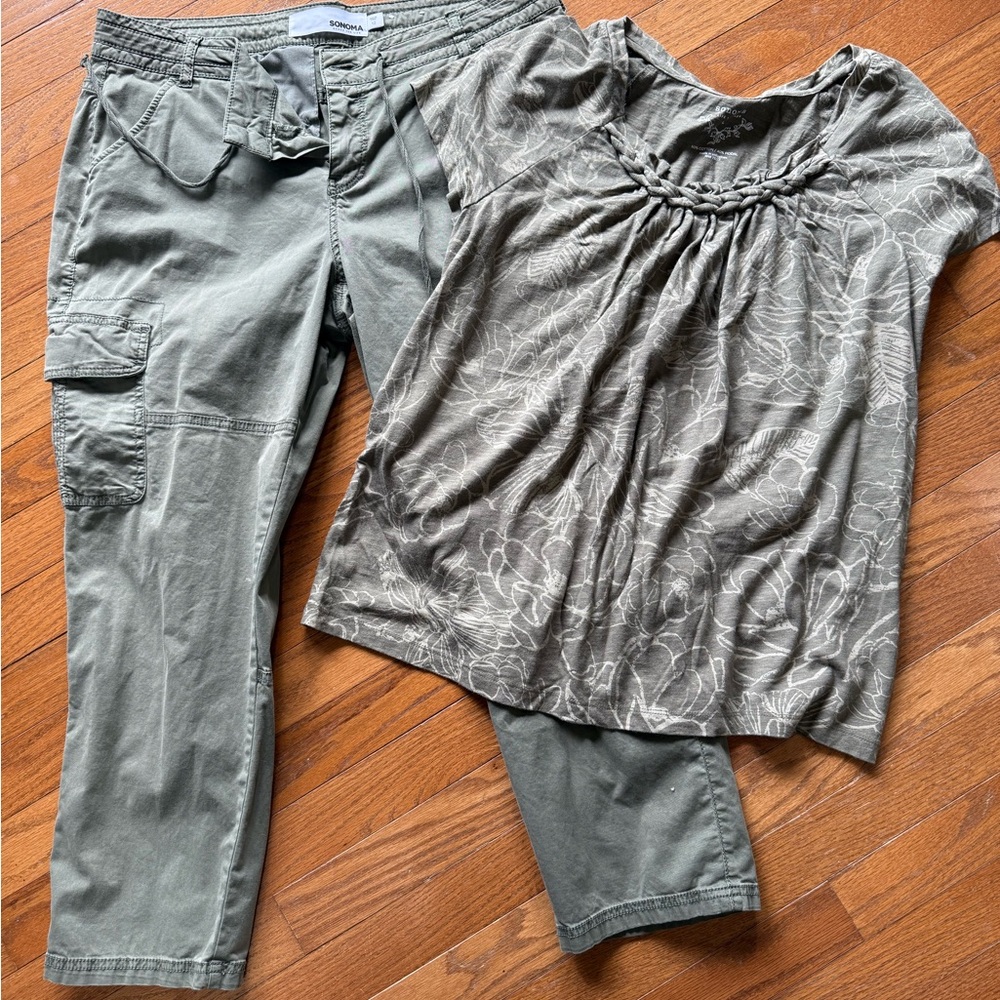 Sonoma Olive Green Capris